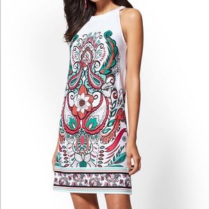 New York & Company Print Halter Cotton Shift